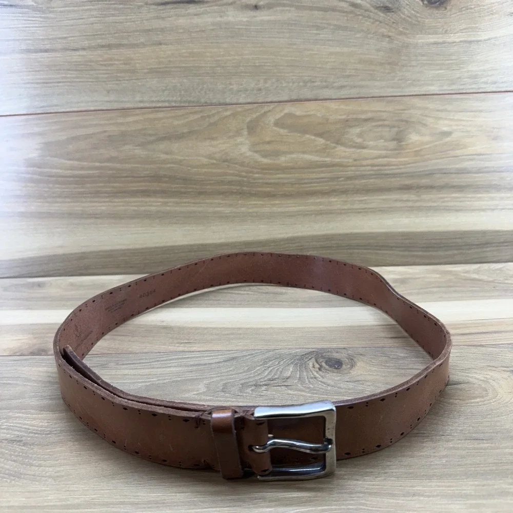 Martin Dingman Mens Belt Size 38/95 Bridle Leather Handmade In The USA Casual